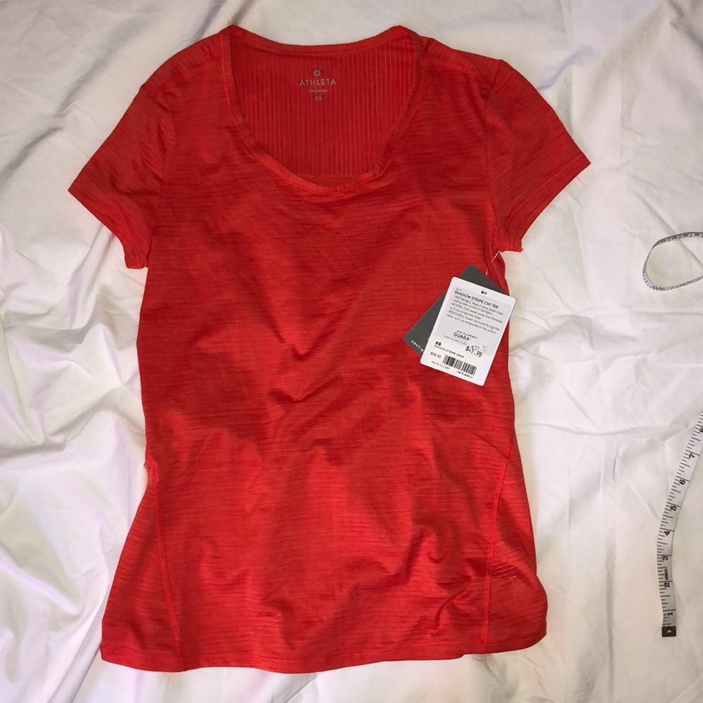Athleta NWT shadow stripe chi tee sz XS